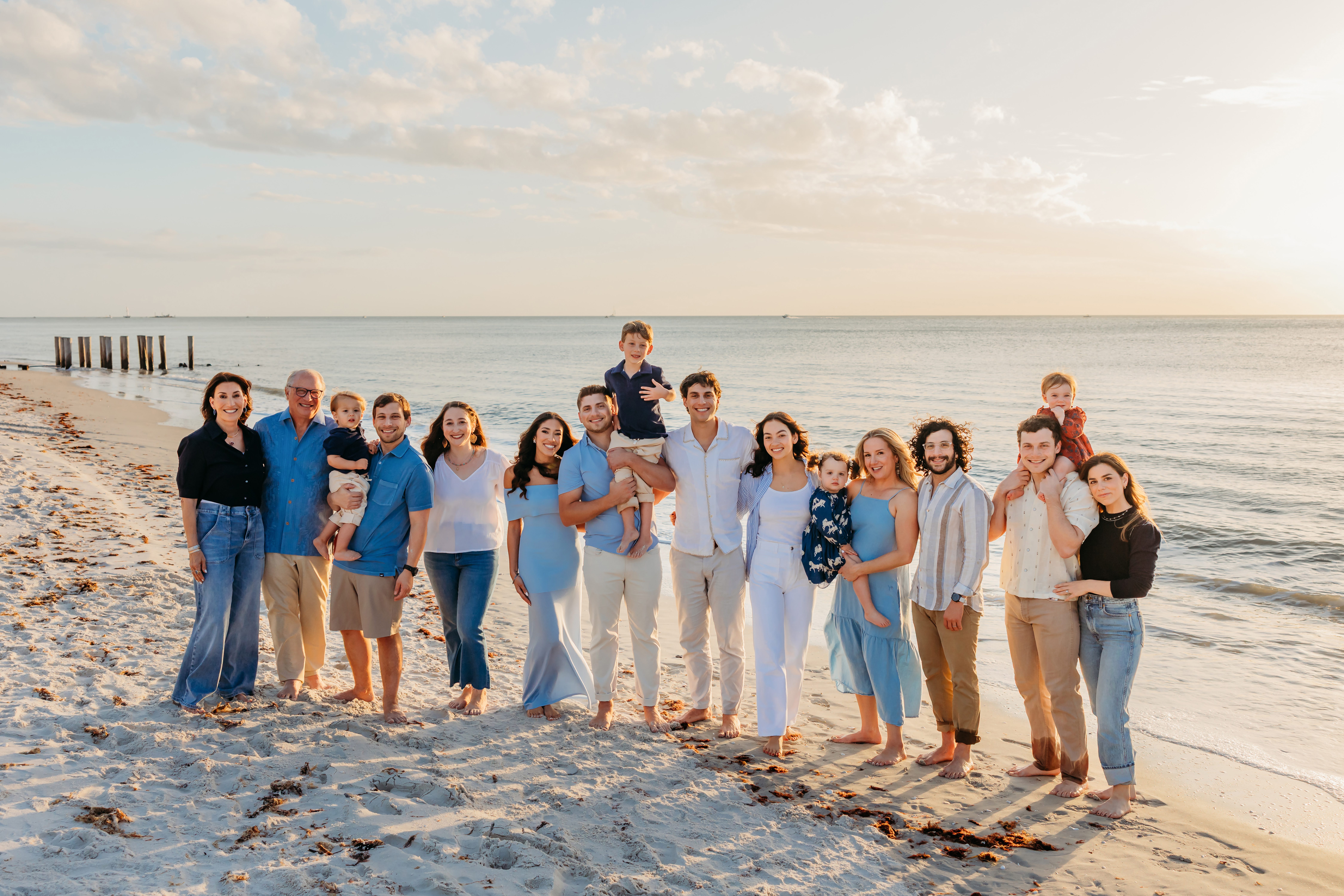 Naples family beach portrait by Naples family photographer Kelly Jones