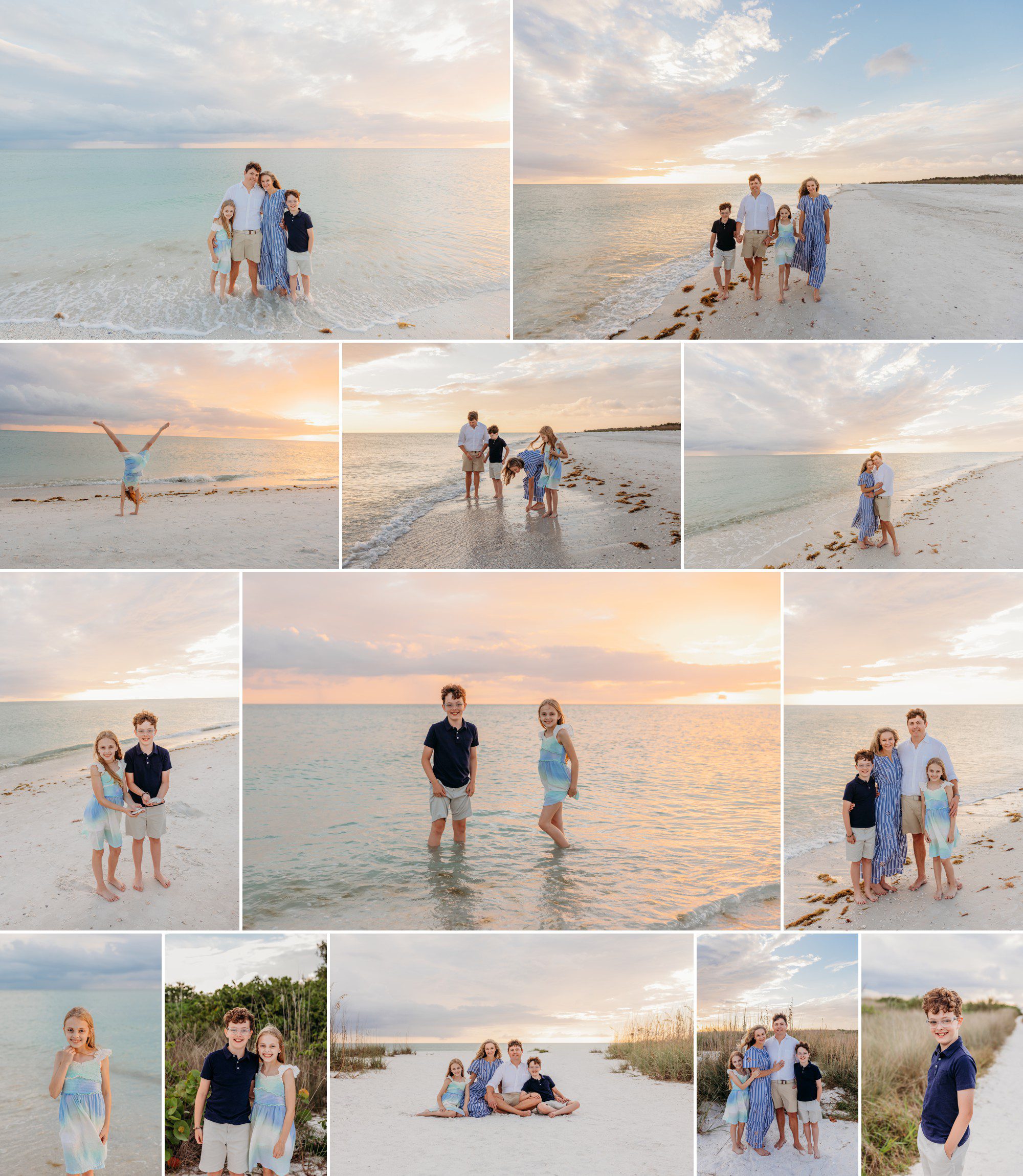 Family beach portrait session on Marco Island by Kelly Jones