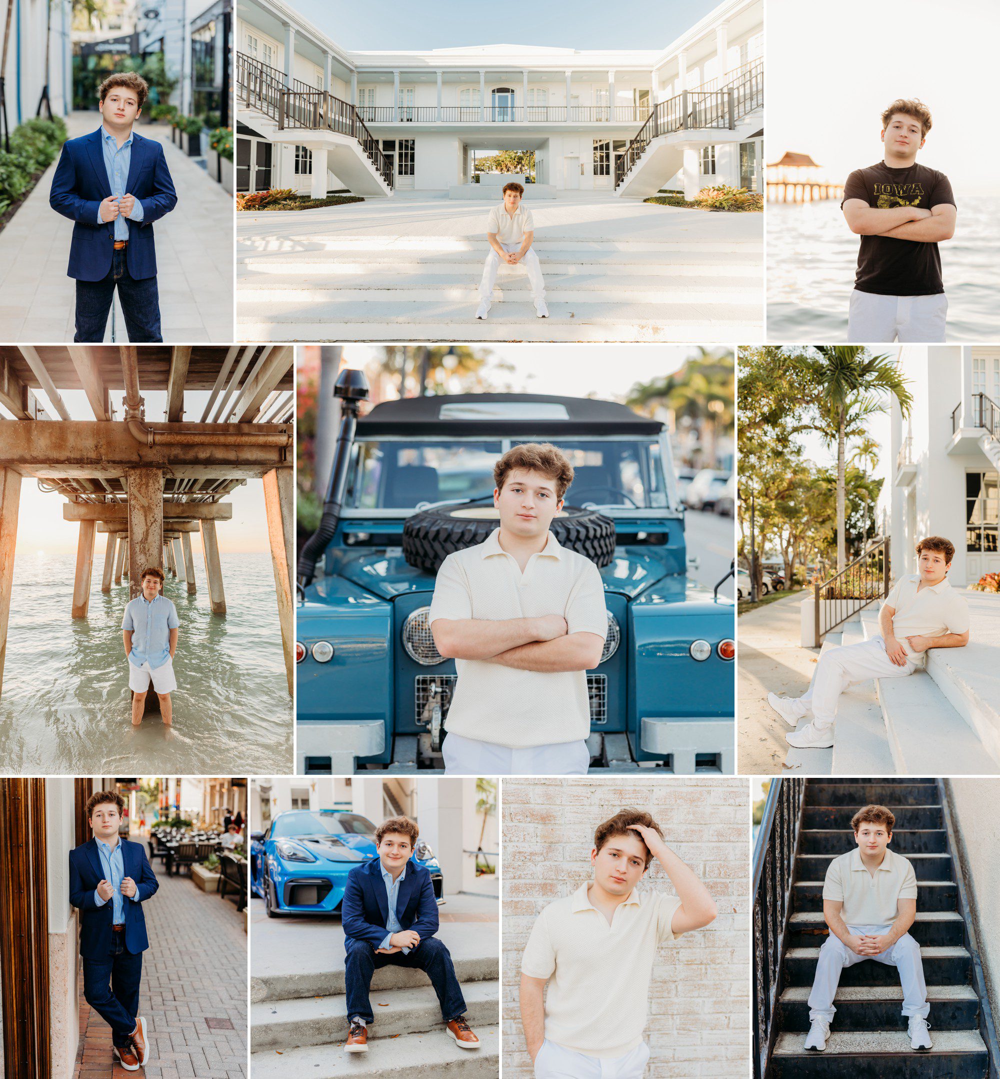 Naples senior photographer Kelly Jones portrait of a high school senior along the beach at golden hour