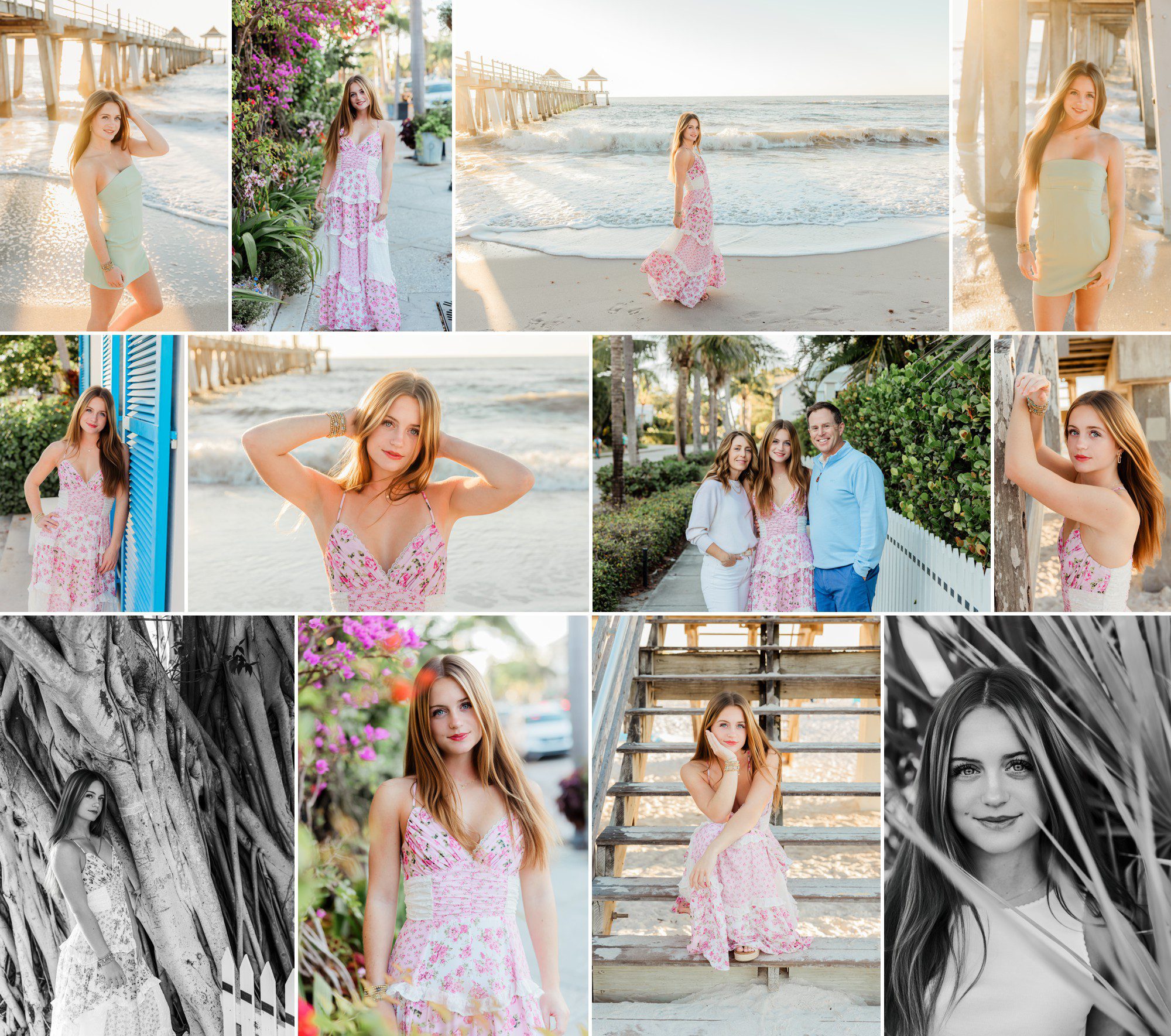 High school senior portrait by Naples senior photographer Kelly Jones on the beach