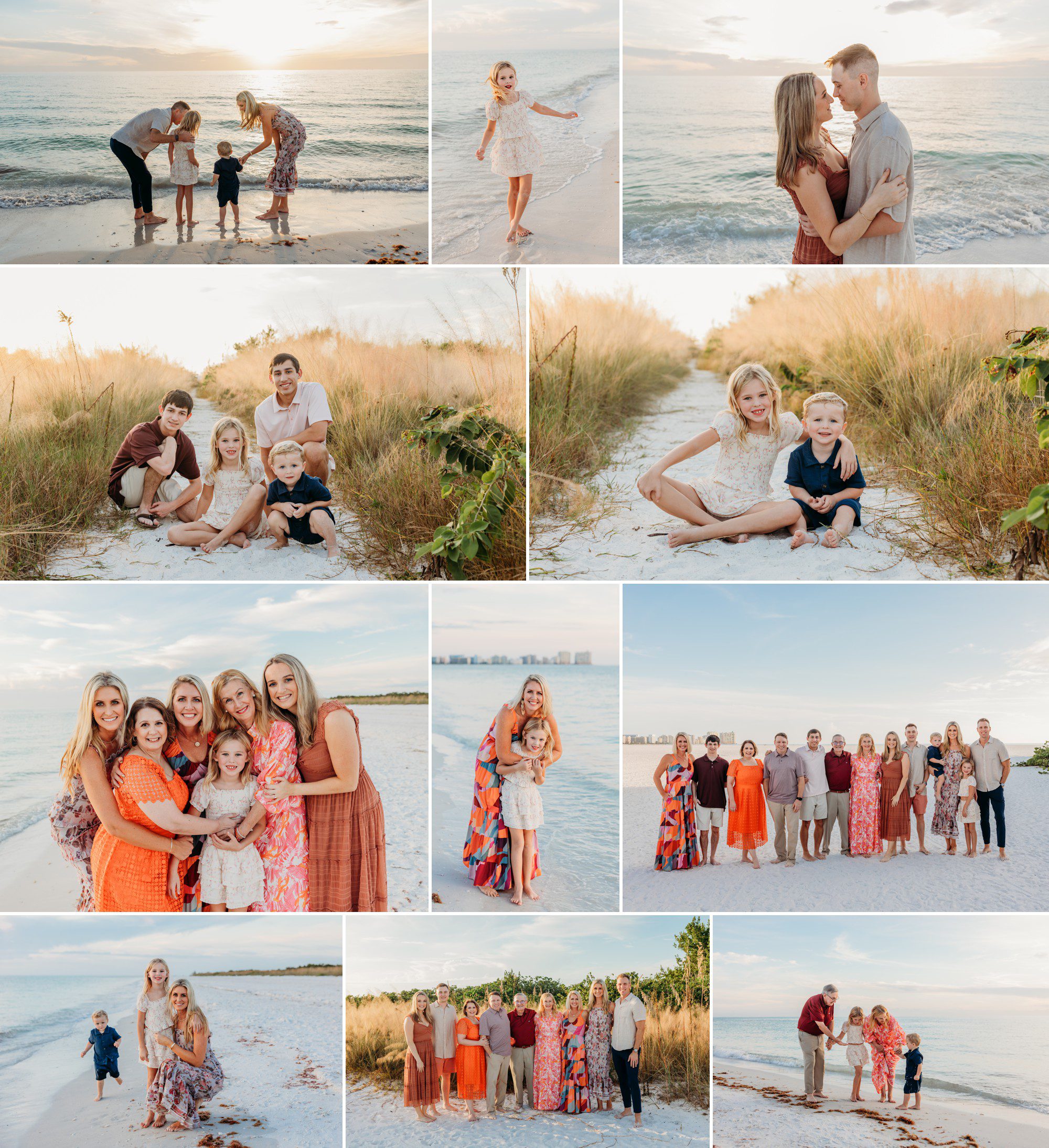 Family beach portrait on Marco Island by Kelly Jones, Marco Island family photographer
